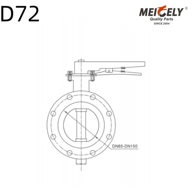 Υψηλής ποιότητας βαλβίδα πεταλούδας DF71-100 D72 για φορτηγό δεξαμενής νερού
